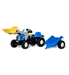 Tractor New Holland c/remolque y pala
