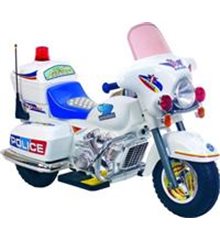 Moto a batería de Policía Blanca 6V