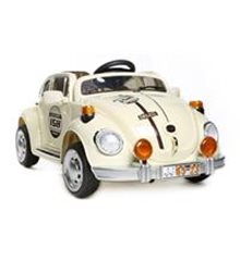 Coche a batería modelo Style Beetle 12V crema con control remoto
