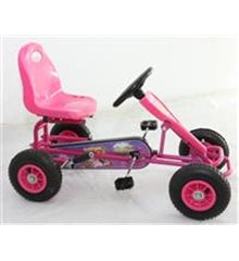 Kart de pedales Pop rosa con luz